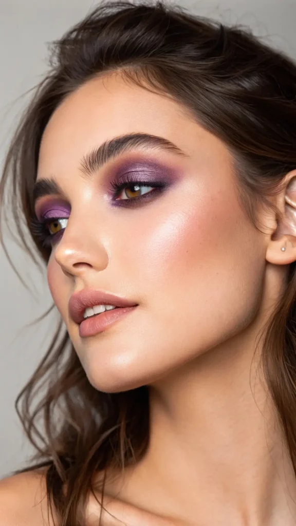 It is image on Purple Smokey Eye Makeup for Brown Eyes.