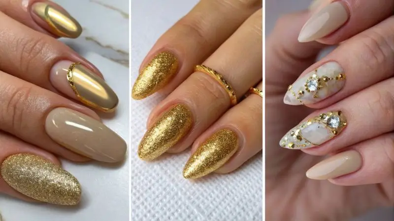 It is feature image on Gold Nail Designs.