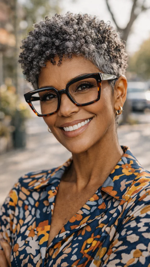 It is image on Sassy Natural Tapered Afro Hairstyle.
