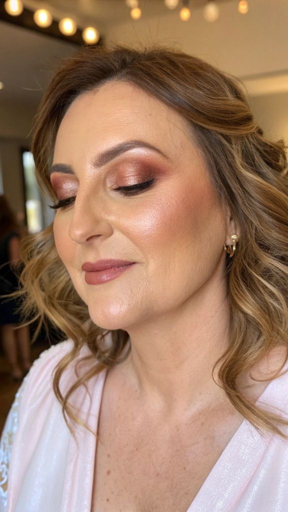 It is image on Rich Burgundy Smokey Mother of the Bride Makeup.