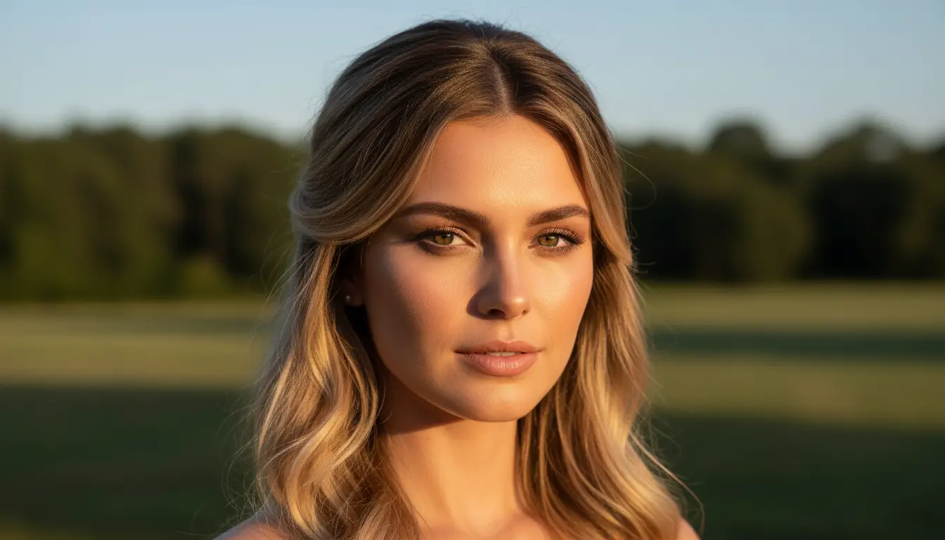 layered hairstyles for big foreheads with side sweep and soft volume.