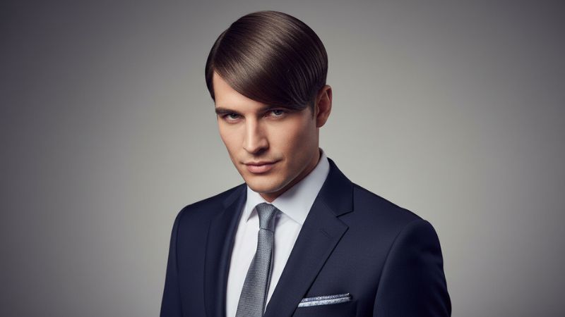 modern mod haircut for men with side swept fringe stylish look