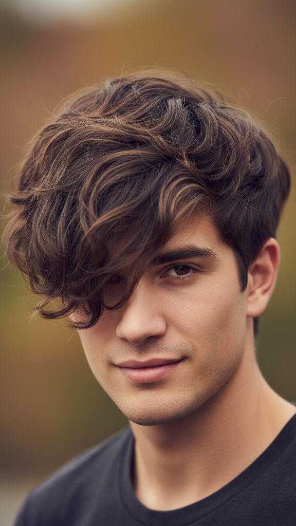 textured mod haircut for men modern layered style
