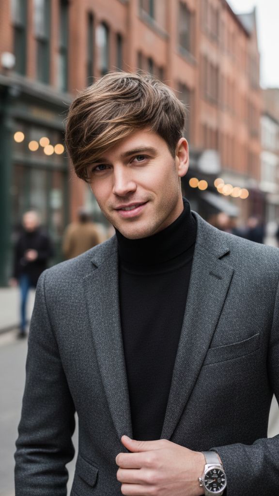 mod haircut for men with fade sides