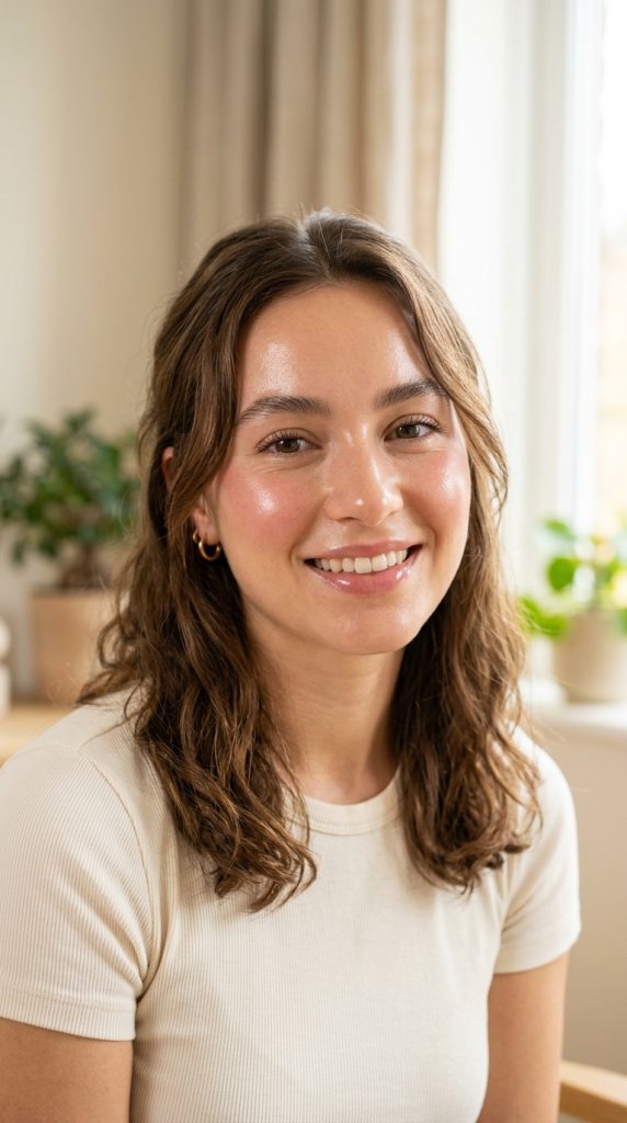 Natural everyday jelly skin makeup with a soft dewy glow