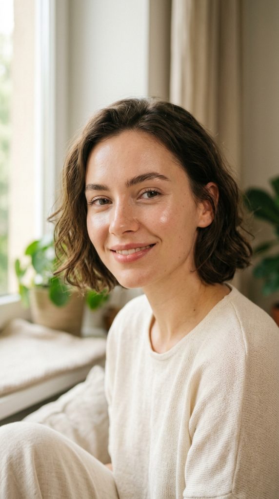 Barely-there no-makeup jelly skin with a natural glow