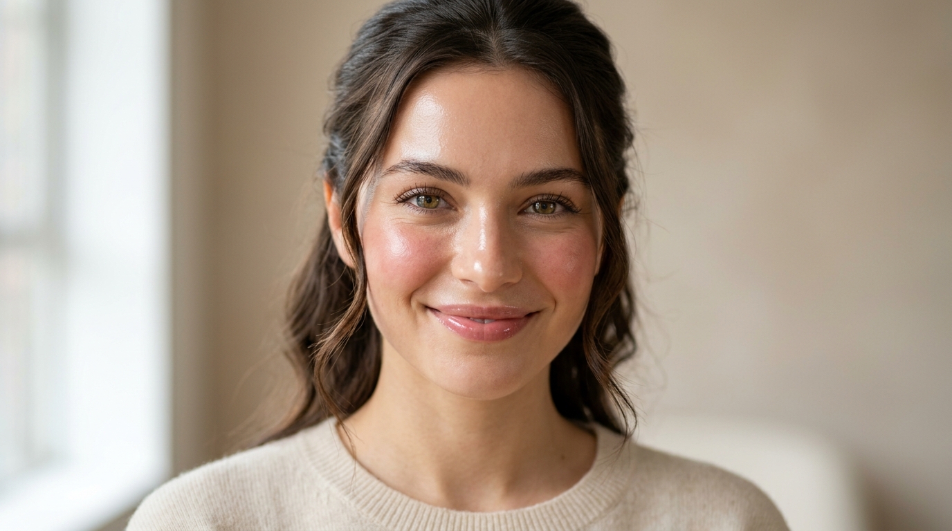 Dewy, glowing jelly skin makeup with a fresh lit-from-within finish