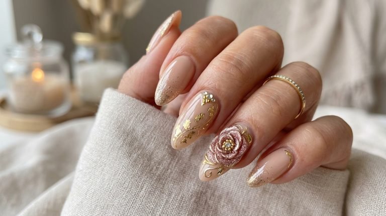 3D Flower Nails Ideas