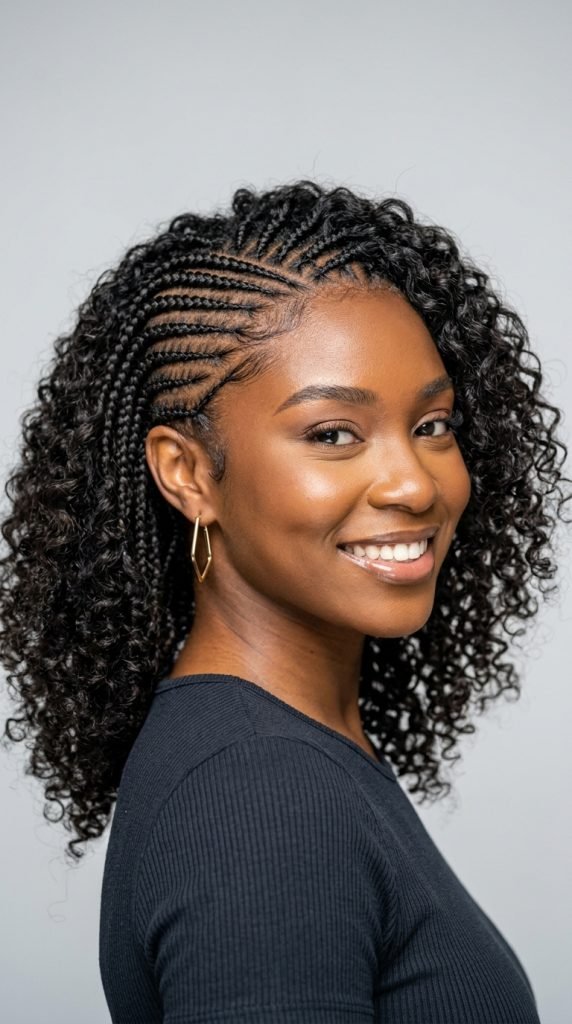 Layered edge braids showing modern minimalist geometric aesthetic